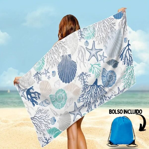 Toalla playa secado rapido (bolso incluido)
