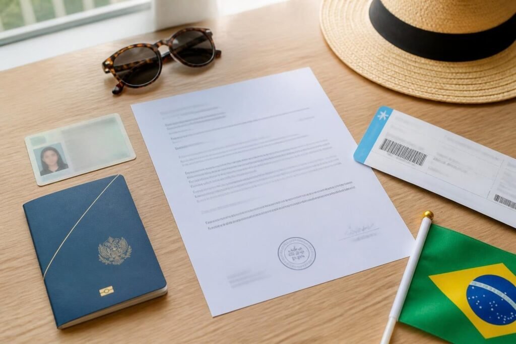 Documentos para viajar a Brasil desde Chile: cédula, pasaporte, autorización notarial y pasaje